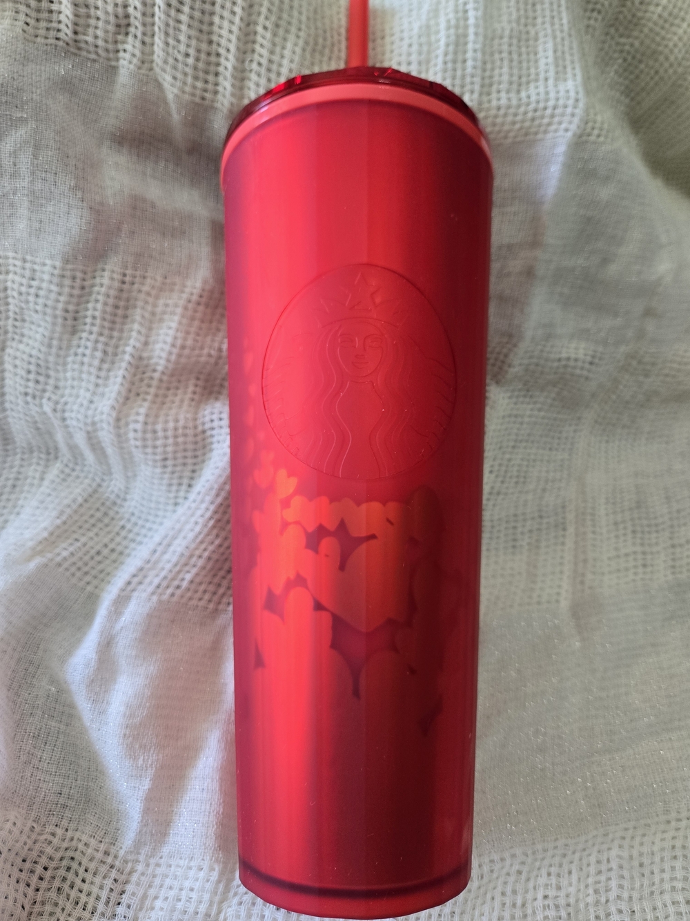 Starbucks Red Stainless Tumbler with Straw